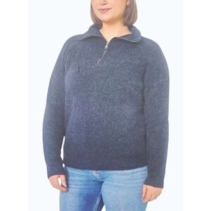 Women's Modern Ambition Knit Quarter Zip Sweater Navy